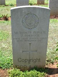 Dar Es Salaam War Cemetery - Fordyce, J